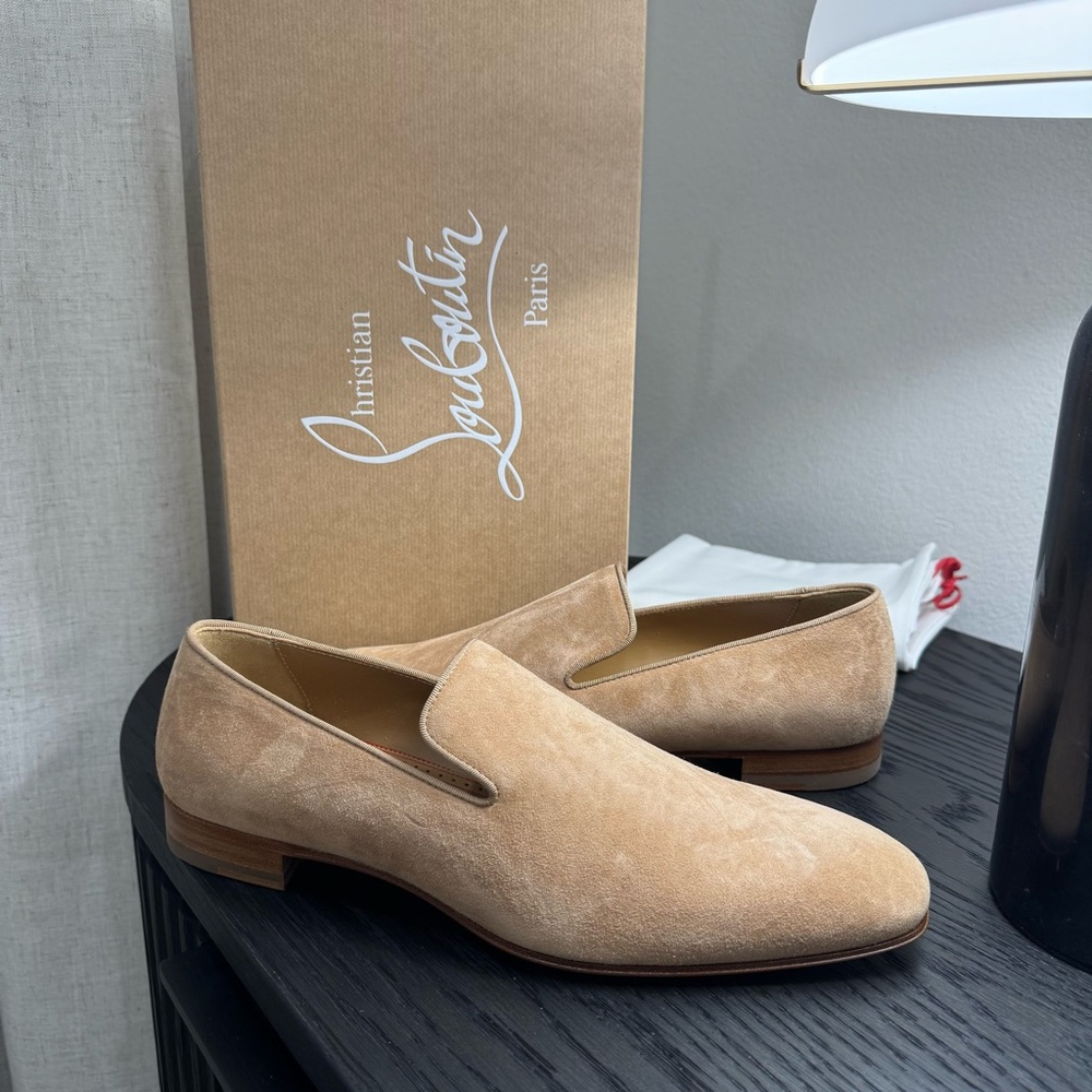 Christian Louboutin Dandelion Loafer Suede Lionne Beige - Picture 3 of 7